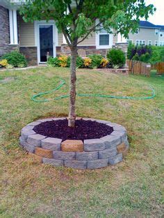 Set a level on the block and place some stones or pebbles underneath to keep it level. tree on slope with retaining wall - Google Search ...