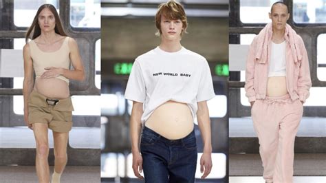 pregnant male models just stole the show at london fashion week