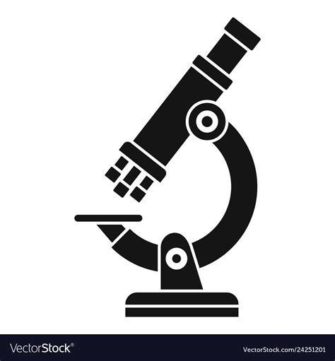 Microscope Icon Simple Style Royalty Free Vector Image