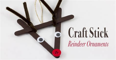 Classic Craft Stick Reindeer Ornaments Craft Stick Crafts Popsicle