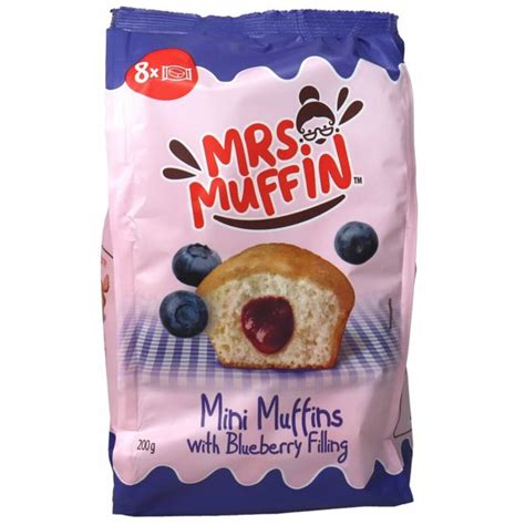 Mrs Muffin Mini Muffins mit Blaubeerfüllung 8er Pack von Motatos für