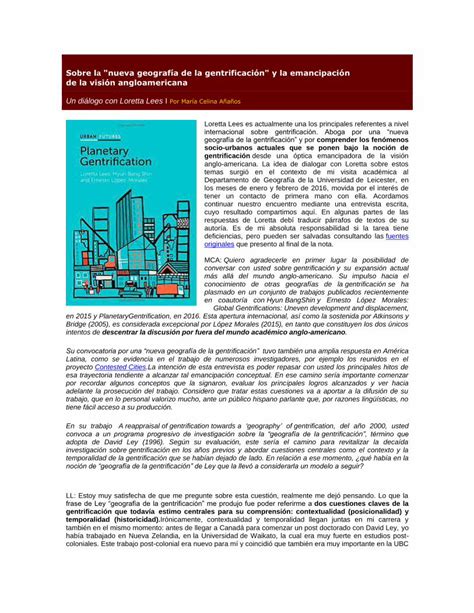PDF Sobre la nueva geografía de la gentrificación y la PDF