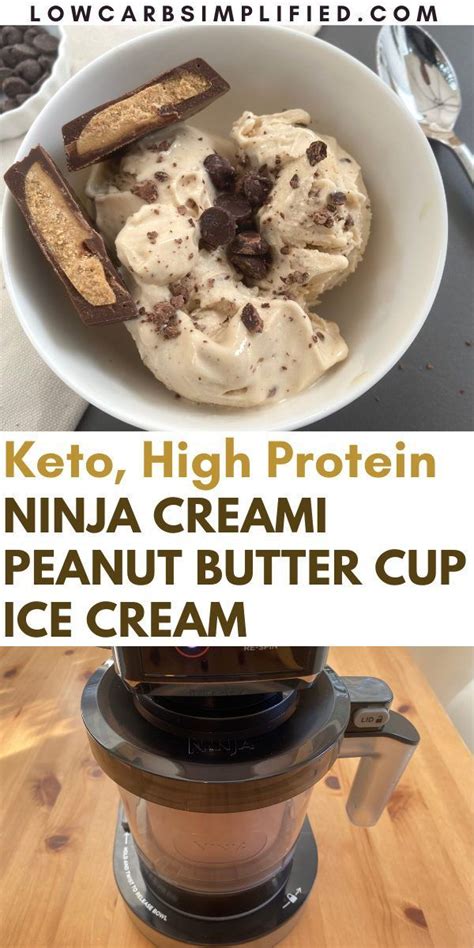 Keto Peanut Butter Cup Ice Cream In The Ninja Creami High Protein