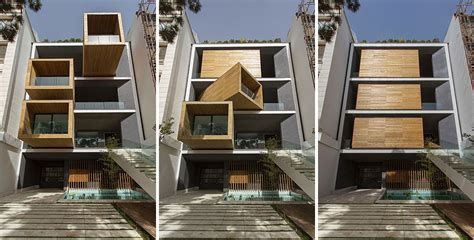 Modern House In Tehran Has Rooms That Rotate 90° With The Push Of A