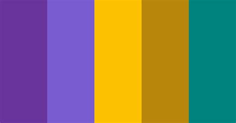 Teal Purple And Gold Color Scheme Blue