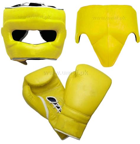 Custom Made Boxing Gloves Groin Guard Head Gear Made Of Premium
