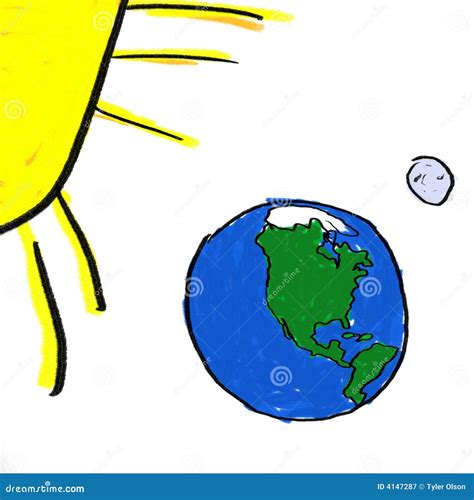 Earth Moon Sun Stock Illustration Illustration Of Conserve 4147287