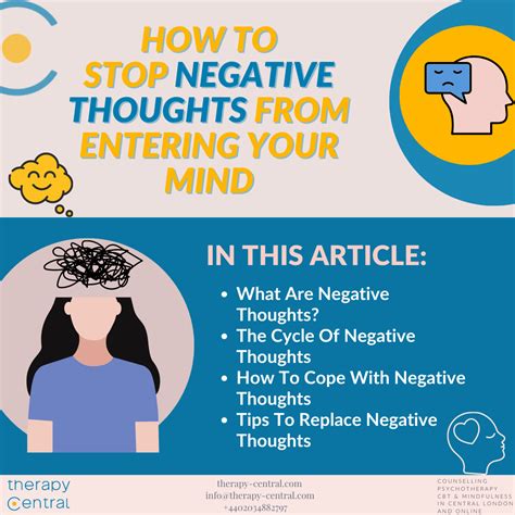 How To Stop Negative Thoughts From Entering Your Mind Therapy Central