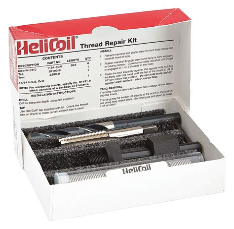HELI COIL Stainless Steel Thread Repair Kit Size In Length DCJ