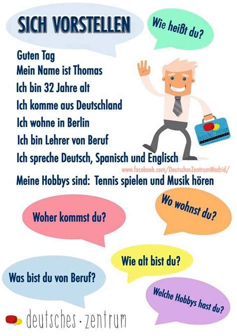 Como Presentarse En Alemán Deutsch Lernen Deutsch Deutsch Unterricht