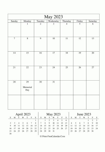 Printable May Calendar 2023 With Holidays