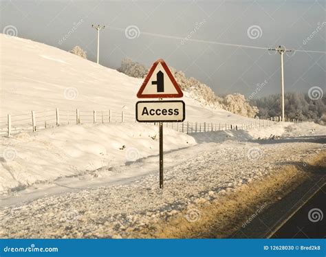 Hazardous Winter Road Conditions Stock Photo Image Of Drift Access