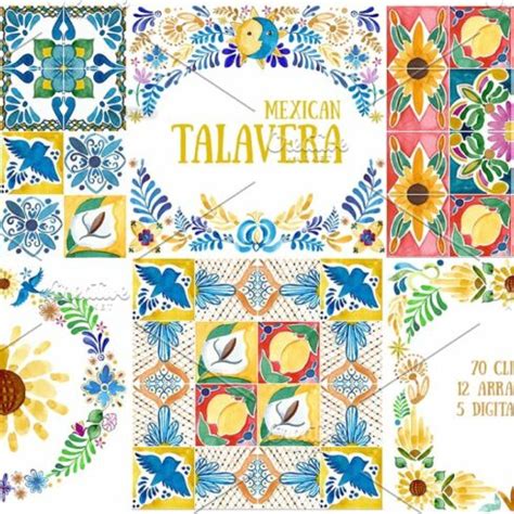 Talavera Mexican Fiesta Clipart MasterBundles