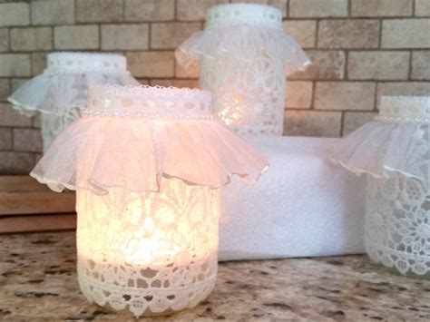 Diy Lace Votive Candle Holders Craftypaws