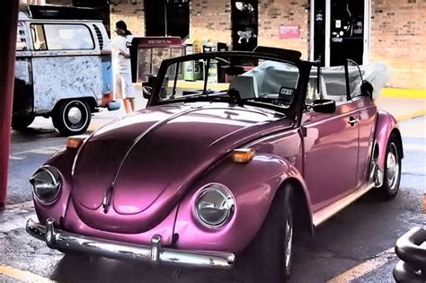 Good God It Cant Get Much Better Than This A Purple Convertible Vw