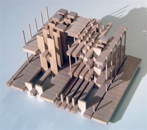 Architectural Concept Model For A Center For Poetry The Concept Was
