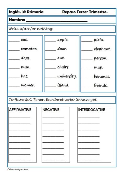 Cuadernillo letras t y d repaso letras l,s,m, p repaso n,t,d,b,v. Inglés Tercero de Primaria: Fichas y Ejercicios (con imágenes) | Fichas ingles, Ingles ...