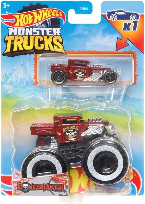 Amazon Hot Wheels Monster Trucks Bone Shaker Includes Car Toys