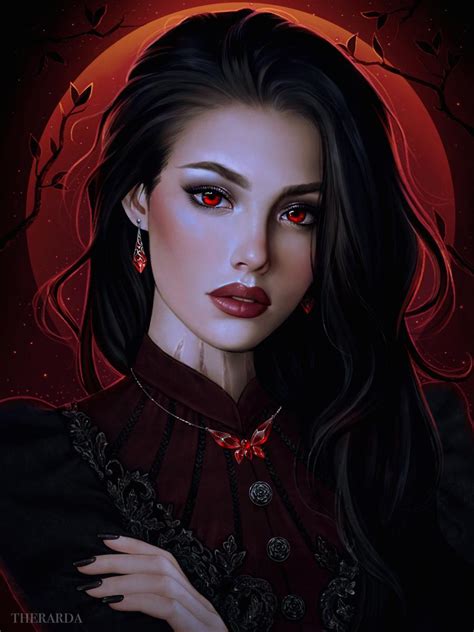 vampire girl gothic portrait embellished canvas print art and collectibles prints jan
