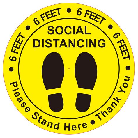 Buy Social Distancing Floor Stickers 12 Pack 11 Stand Floor Decal