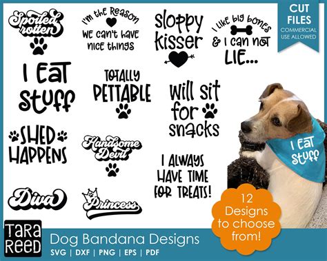 Dog Bandana Designs Dog Svg And Cut Files For Crafters Etsy