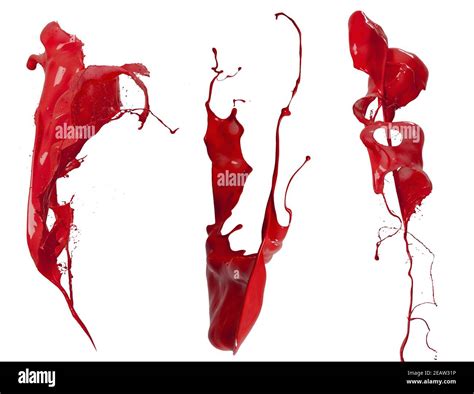 Red Paint Splash Collection Stock Photo Alamy