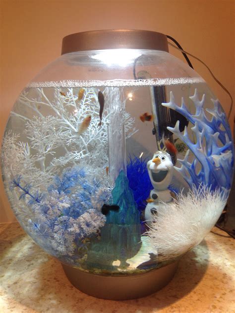 Lowest price in 30 days. Reef biorb with Disney Frozen ornaments , a Christmas fish ...