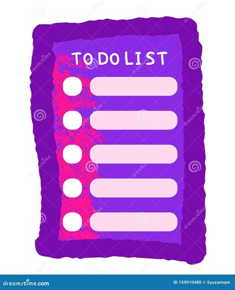 To Do List Template Blank Vector Illustration Stock Vector Illustration Of Creative Check