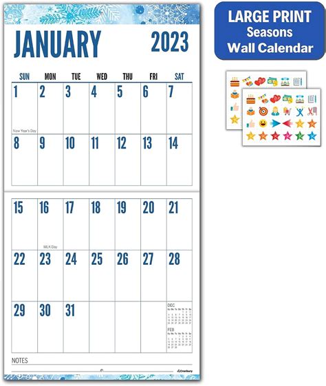 Cranbury Large Print Wall Calendar 2023 Seasons India Ubuy