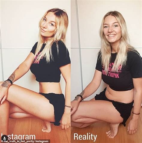 body positive instagrammer shares the truth behind social media pictures daily mail online