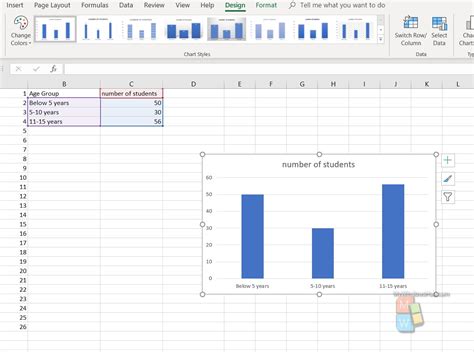 Go to table tools in. How To Create A Bar Chart In MS Excel? - My Windows Hub