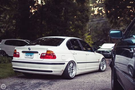 Car Bmw M3 E46 Stance Lowered Trees Tuning Bmw White German