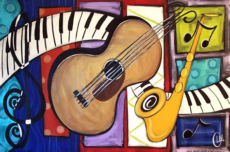 Musical Art On Pinterest Music Painting Guitar Painting And Guitar