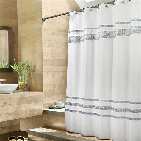 Croscill Spa Tile 72 Inch X 84 Inch Fabric Shower Curtain In White