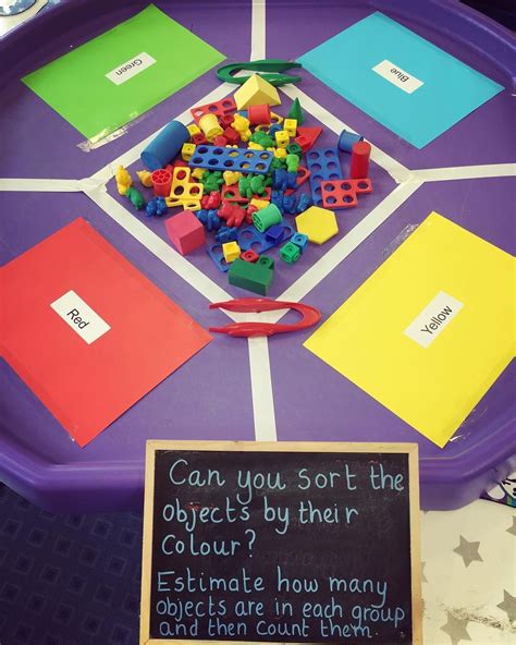 🌈 Maths Sorting Estimating And Counting Activity Including Tweezers For Fine Motor Skill
