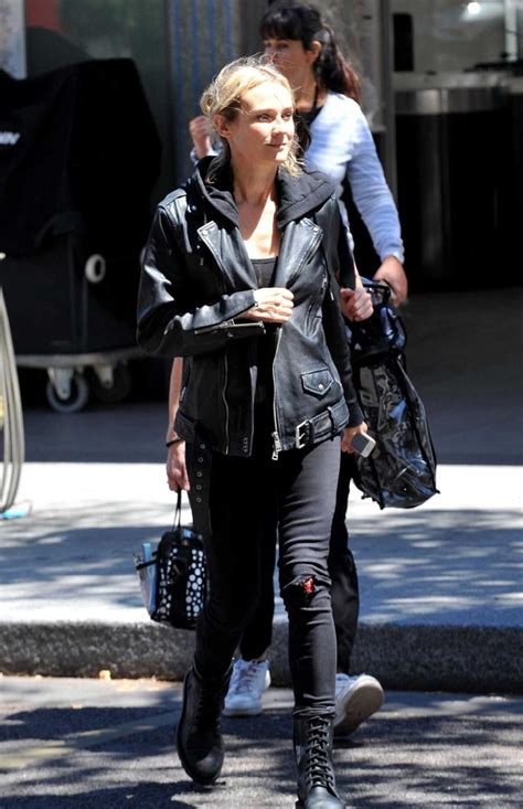 Approach the castle across a brick motor court, where the black front. 355 Diane Kruger Leather Jacket 2021