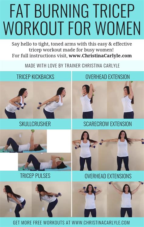 Tricep Workout For Women To Burn Fat And Get Tight Toned Arms