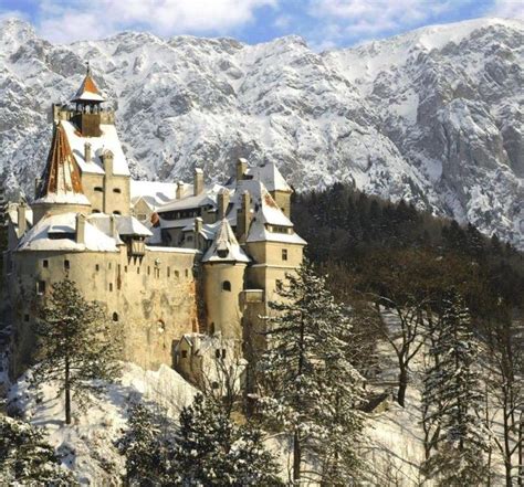 Bran Dracula Castle Winter Romania Carpathian Mountains Most Beautiful