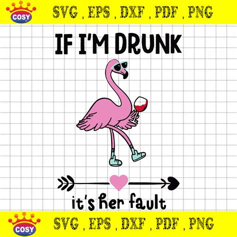 Flamingo Drunk Svg Files For Cricut Design T Shirt Handmade Craft Items