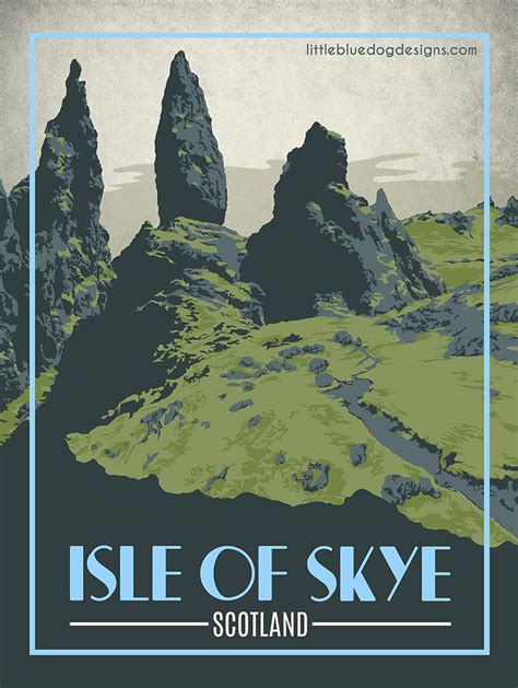 Isle Of Skye Scotland Vintage Travel Poster Etsy Canada Travel