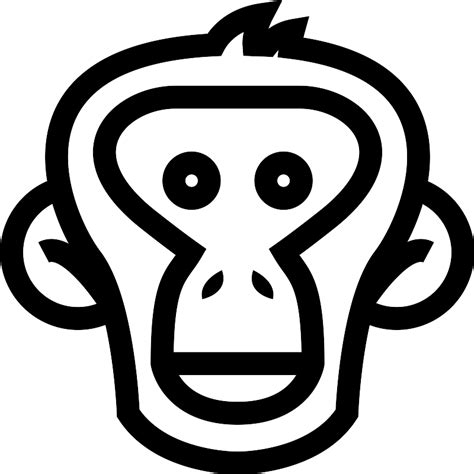 Monkey Face Outline Vector Svg Icon Svg Repo