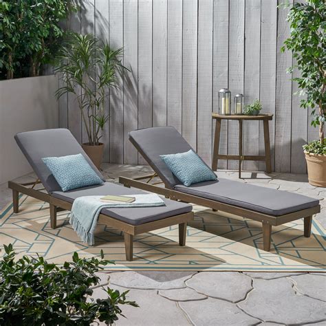 Maybe you would like to learn more about one of these? Maddison Outdoor Modern Acacia Wood Chaise Lounge with ...