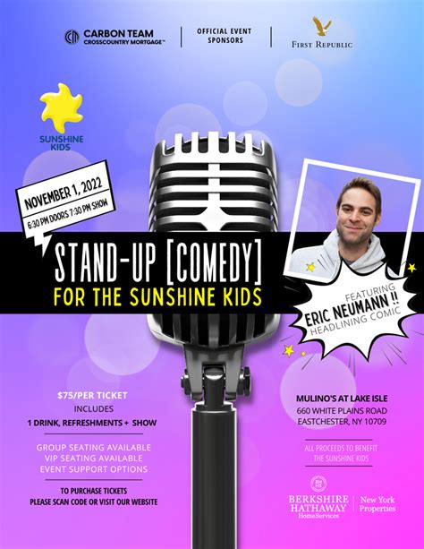 Stand Up Comedy For Sunshine Kids