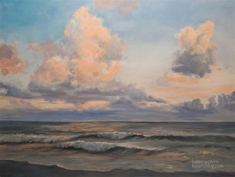Sailing Clouds 18 X 24 Oil Painting On Canvas Moonstone Beach Cambria