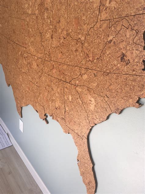 Giant Cork Wall Map Of The United States 8 Foot Wide Geo 101 Design
