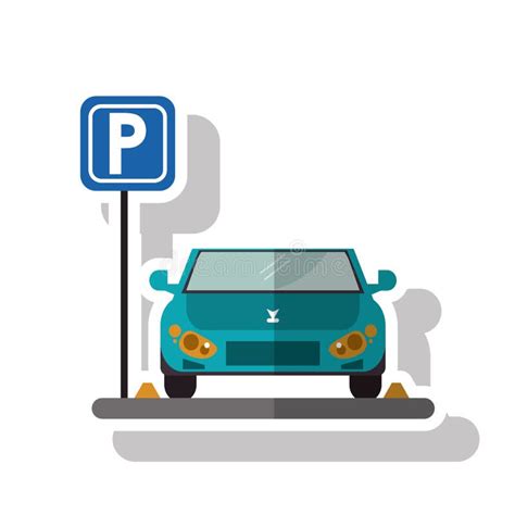 Car Vehicle And Parking Zone Design Stock Illustration Illustration