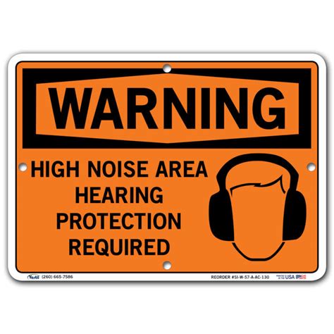 Warning High Noise Area Hearing Protection Required