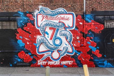 Inside a blue roundel with philadelphia arched above and 6 stars below. #PHILAUnite: 76ers unveil playoff logo seen throughout Philadelphia | 6abc.com