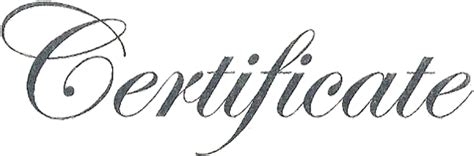 Certificate Font Certificates Templates Free