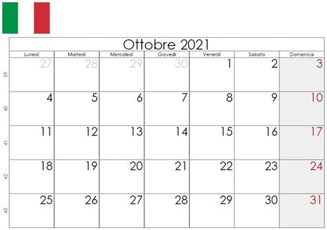 Calendario Ottobre 2022 Da Stampare Zona De Información